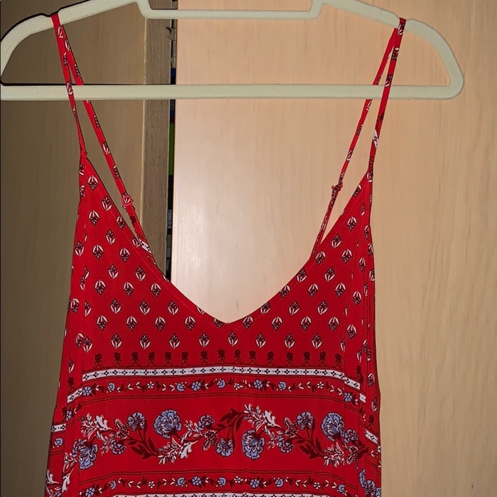 This is a Old Navy reddish orange maxi dress